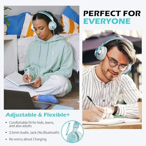 Close look at the AILIHEN C8 Kids Wired Headphones with Mic for School, 3.5mm build quality