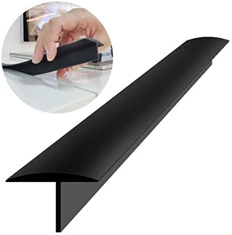 Silicone stove counter gap cover installed between a range and countertop