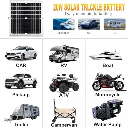 The Solar Panel Kit 20W 12V Solar Battery Charger Maintainer+Controller | compared in context