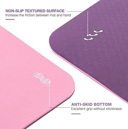 Close look at the Yoga Mat Non Slip, Pilates Fitness Mats, Eco Friendly, Anti-Tear build quality