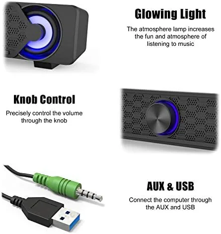 The Smalody Small Computer Speakers for Desktop Gaming Monitor, PC Speakers compared in context