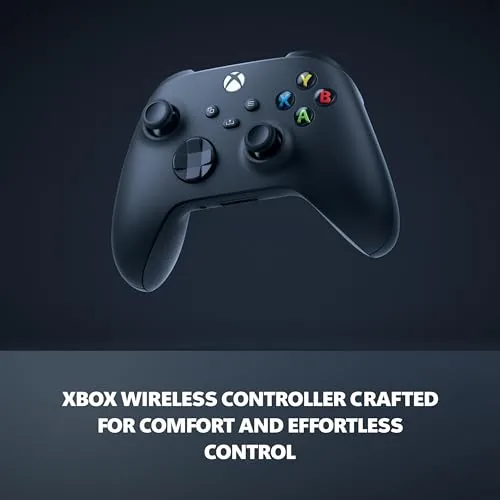 The console lying flat beneath a television with the matching controller in front