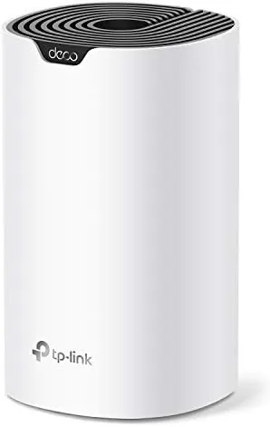 Single white TP-Link Deco S4 unit on a shelf