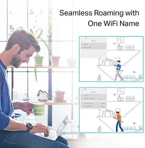 The Deco app showing the network map and connected devices