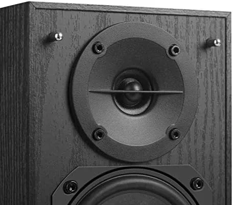 The Edifier R33BT Active Bluetooth Computer Speakers - 2.0 Bookshelf Speaker in real use