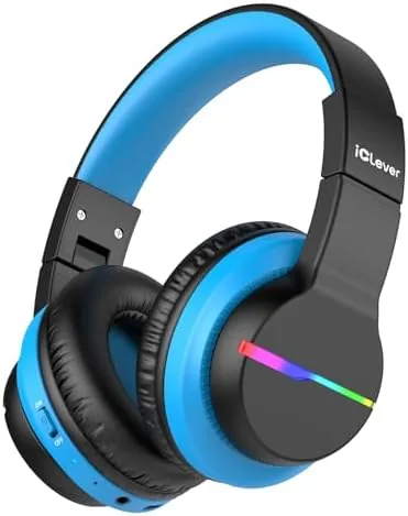 iClever BTH12 Kids Bluetooth Headphones 85H Playtime with LED Lights Travel | SafeSound Tech Review: Tested and Rated