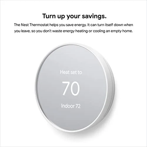 Close-up of the Google Nest Thermostat display showing the temperature
