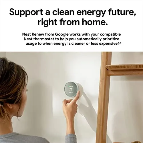 The Google Nest Thermostat mounted next to a modern radiator