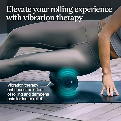 The TheraGun Therabody WaveRoller - High Density Foam Roller for Body in real use