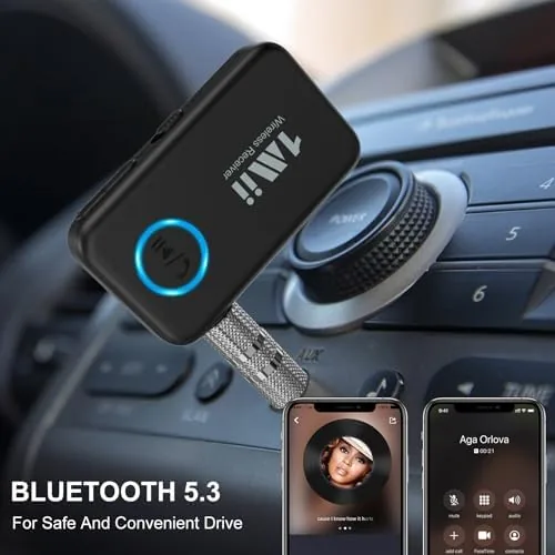 Close look at the 1Mii Bluetooth 5.3 Receiver for Car, AUX Bluetooth Car Adapter build quality