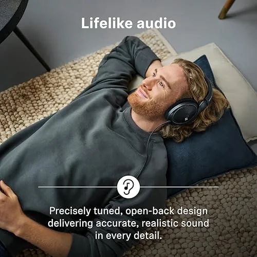 Close look at the Sennheiser HD 560S Open-Back Over-Ear Wired Headphones, Black build quality