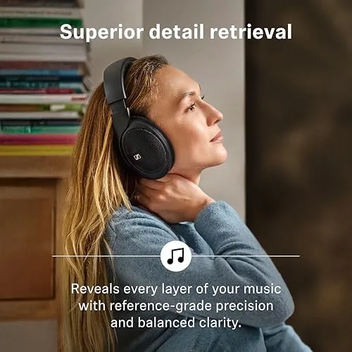 The Sennheiser HD 560S Open-Back Over-Ear Wired Headphones, Black in real use