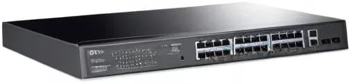 A tidy network rack with the switch powering cameras and access points