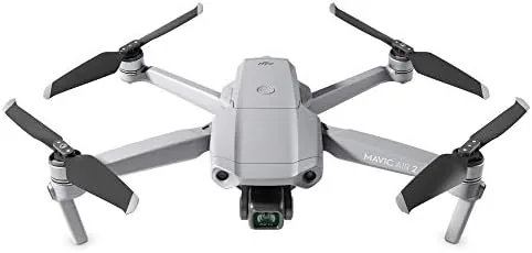 The Mavic Air 2 flying over a coastal field in gusty conditions