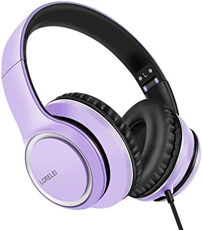 Overview of the LORELEI X8 Over-Ear Wired Headphones with Microphone with 1.45m-Tangle-Free Nylon