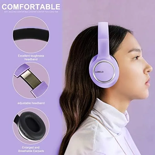 Close look at the LORELEI X8 Over-Ear Wired Headphones with Microphone with 1.45m-Tangle-Free Nylon build quality