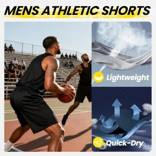 The BALENNZ Mens Athletic Shorts with Pockets Quick Dry Workout Shorts in real use
