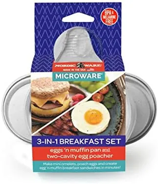 The Nordic Ware breakfast pan next to a standard skillet for comparison