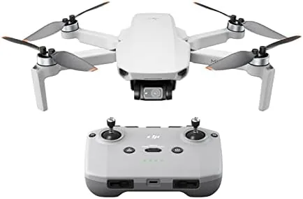 The DJI Mini 2 base kit with its single battery and controller