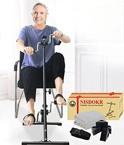 The Pedal Exerciser Bike placed under a desk ready for leg exercise