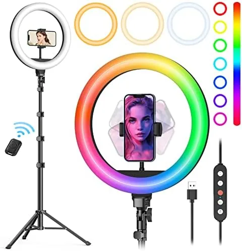 10" Ring Light with Stand 72'' Tall & Phone Holder,38 Color Modes Selfie Light Review: Tested and Rated