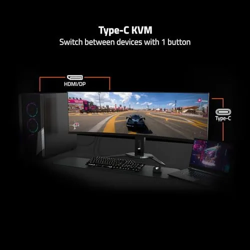 The M27Q on screen menu showing a gaming preset being adjusted