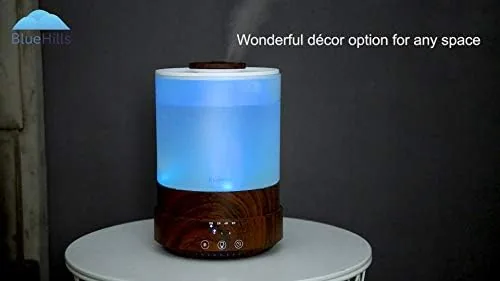 Close look at the BlueHills Premium 2500 ML XL Essential Oil Diffuser Timer Dark build quality