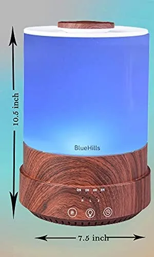 The BlueHills Premium 2500 ML XL Essential Oil Diffuser Timer Dark compared in context