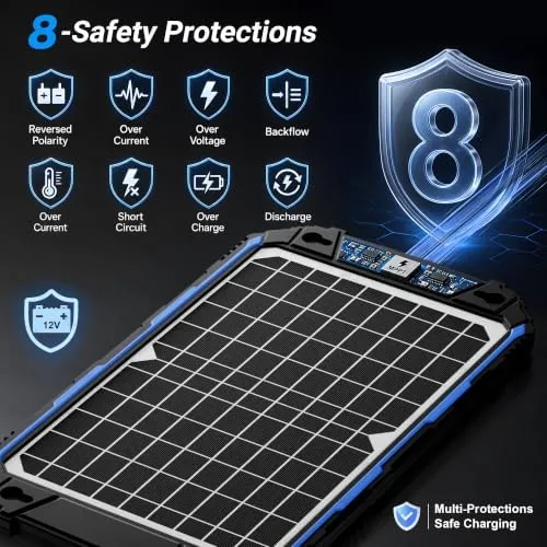 Close look at the SUNER POWER Waterproof 12W 12V Solar Battery Charger & Maintainer build quality