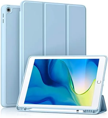 The Akkerds Sky Blue case fitted to a 10.2 inch iPad