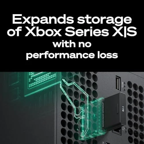 Detail shot of the Seagate Storage Expansion Card for Xbox Series X|S 1 TB features
