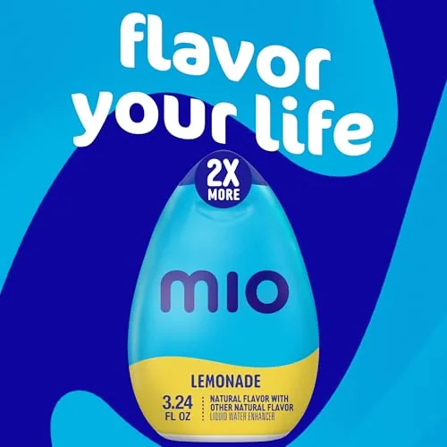 Comparison of mio drops, powder mix, and bottled lemonade