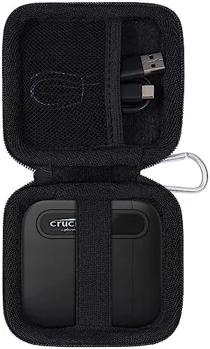 Overview of the Aenllosi Hard Case for Crucial X6 1TB/2TB/4TB/500GB SSD, Black |