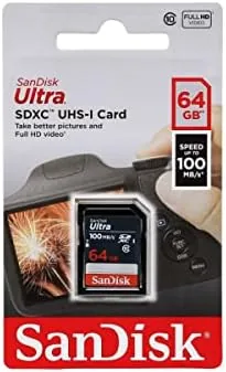 Another view of the SanDisk 64GB Ultra SDXC UHS-I Memory Card - 100MB/s, C10