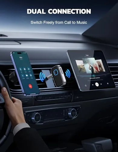 Another view of the COMSOON Bluetooth Receiver for Car, 3.5mm AUX Bluetooth Car Adapter
