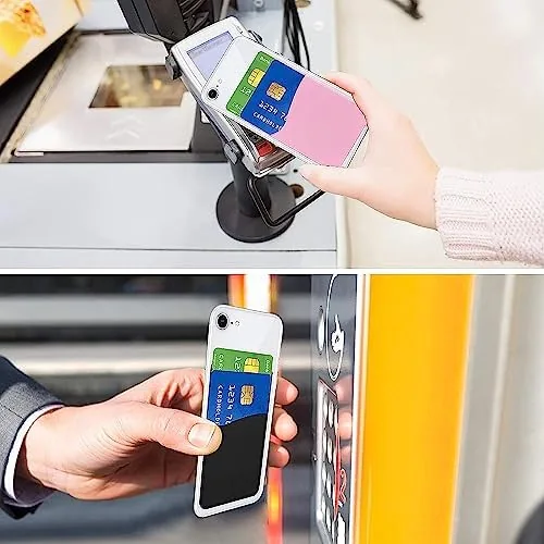 Close look at the Senose Cell Phone Wallet, Silicone Adhesive Stick-on Phone Card Holder build quality