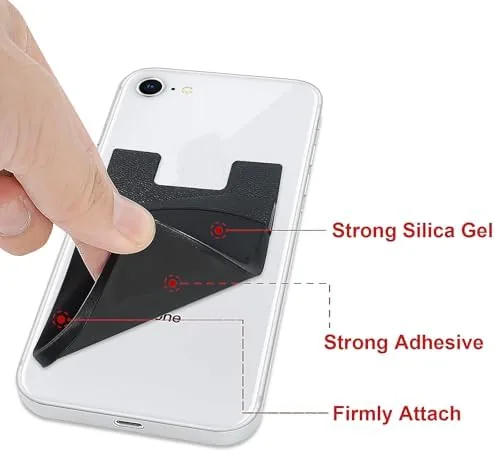 The Senose Cell Phone Wallet, Silicone Adhesive Stick-on Phone Card Holder compared in context