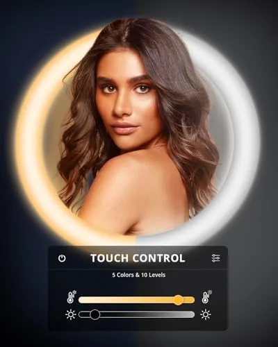A creator filming a tutorial with the ring light running