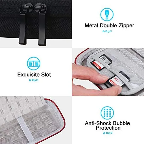 Detail shot of the Lacdo Hard Carrying Case for SanDisk Extreme Pro/SanDisk Extreme Portable features