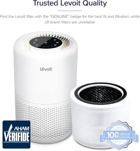 Close look at the Levoit Core 200S-P Air Purifier Replacement Filter,Genuine Air Filter,1Pack | build quality