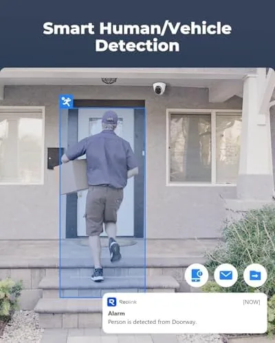 The REOLINK RLC-1224A 12MP Dome Outdoor PoE Camera for Home Security in real use