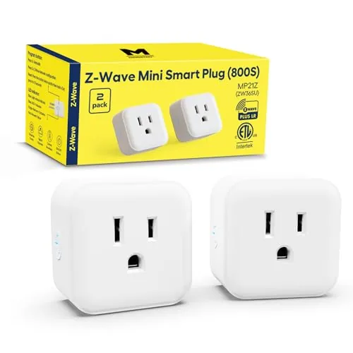 Smart Plug, Mini Plug-in Z-Wave 800 Series Socket with Built-in Repeater/RangeExtender, Z-Wave Hub Required Review: Tested and Rated