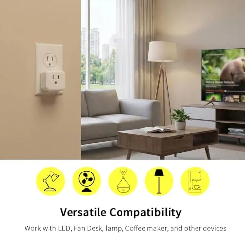 Another view of the Smart Plug, Mini Plug-in Z-Wave 800 Series Socket with Built-in