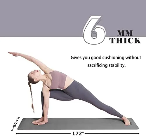Another view of the Yoga Mat Non Slip, Pilates Fitness Mats, Eco Friendly, Anti-Tear