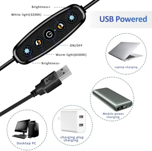 The Video Conference Lighting Kit, Ring Light for Monitor Clip On compared in context