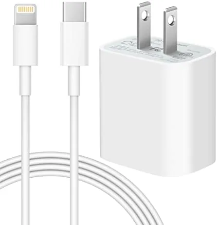 The charger and cable in use on a bedside nightstand overnight
