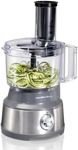 The Hamilton Beach 10 cup food processor on a kitchen counter