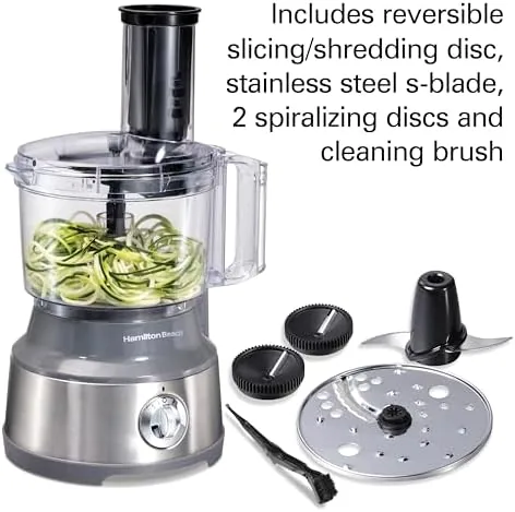 Close up of the food processor base and its push down control