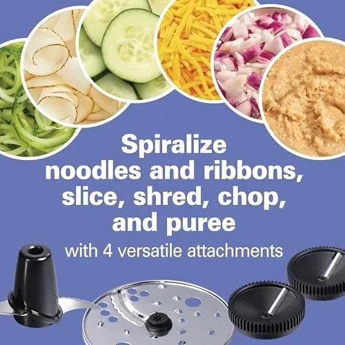 The chopping blade inside the 10 cup bowl with vegetables ready