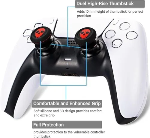 Close up of a thumbstick extender showing the rubber texture